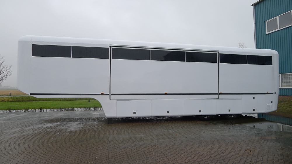 Trailer gereed voor gebruik.